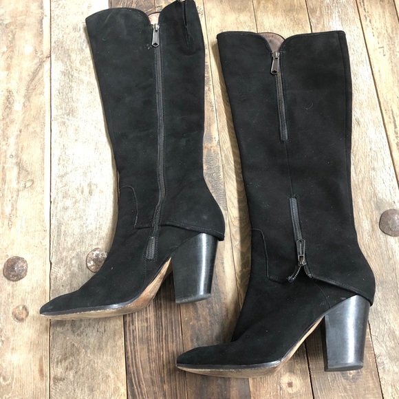 Donald J Pliner Sandora Zip Detail Suede Boots - Picture 3 of 6